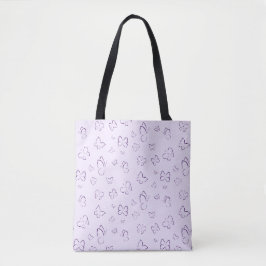 Tote Bag Conception de Motif de papillon violet