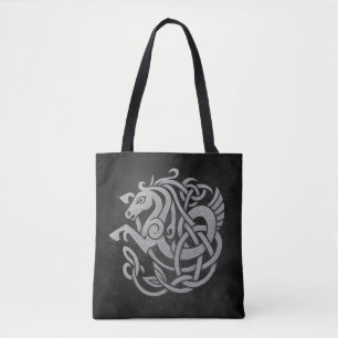 Tote Bag Conception de nœud de cheval mythique nordique