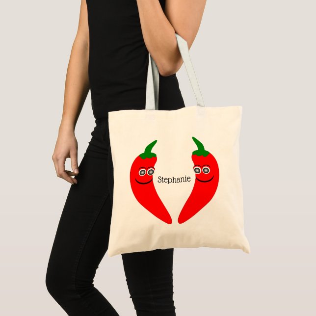 Tote Bag Conception de piment rouge (Devant (produit))