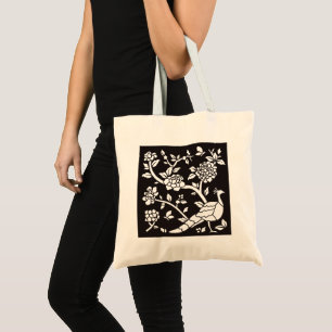Tote Bag Conception de pochoir de composition de fleurs de