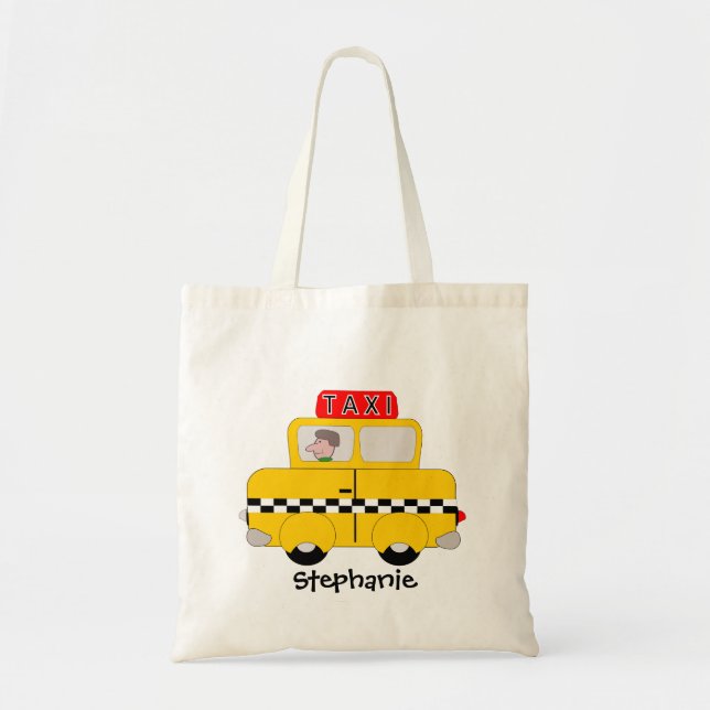 Tote Bag Conception de taxi jaune (Devant)