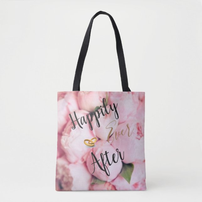 Tote Bag Conception de Tendance Heureux à jamais (Devant)