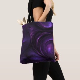 Tote Bag Conception de torsion violette foncée