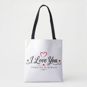 Tote Bag Conception de typographie Je t'aime