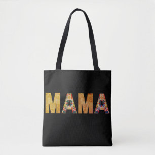 Tote Bag Conception de typographie Mama Patchwork