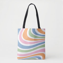 Tote Bag Conception de vague rétro