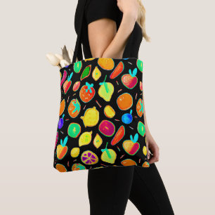 Tote Bag Conception de vision de néon fruité