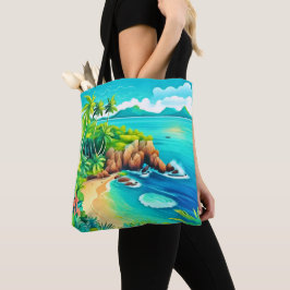 Tote Bag Conception des lisses de la côte tropicale