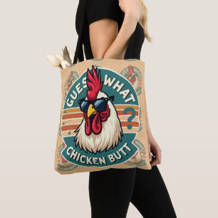 Tote Bag Conception drôle de blague de poulet rétro