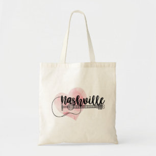 Tote Bag Conception du coeur de l'aquarelle de Nashville Gu