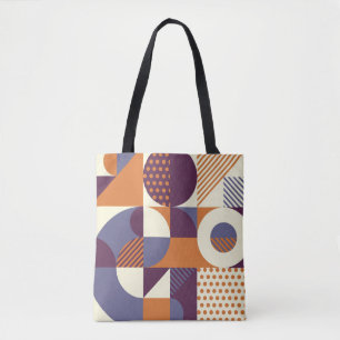 Tote Bag Conception géométrique de style rétro