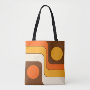 Tote Bag Conception géométrique du style rétro de la mi-ann