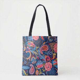 Tote Bag Conception Motif vintage Paisley sans faille