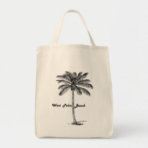 Tote Bag Conception noire et blanche de West Palm Beach et
