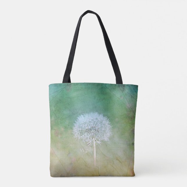 Tote Bag Conception Painterly de beau souhait de pissenlit (Dos)
