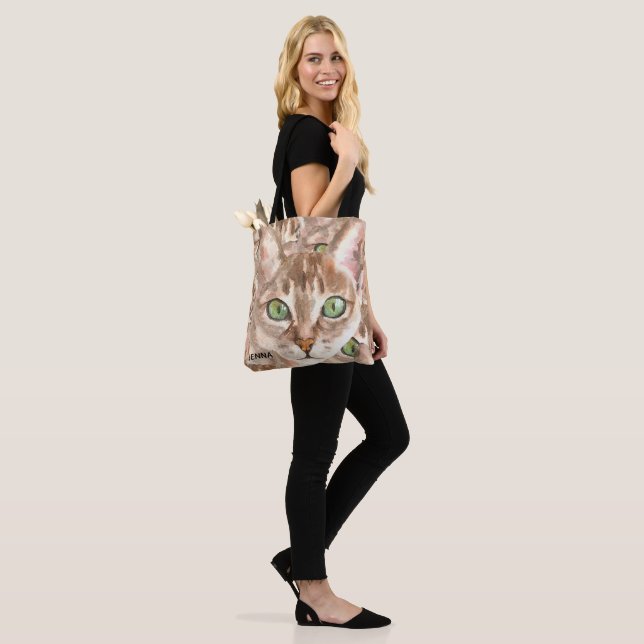 Tote Bag Conception personnalisée de chats | Chat personnal (Sur le modèle)