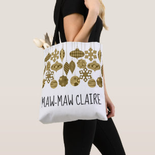 Tote Bag Conception personnalisée des ornements de Noël