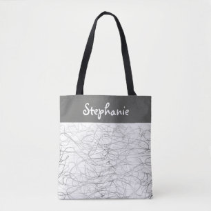 Tote Bag conception personnalisée fourre-tout abstrait scri