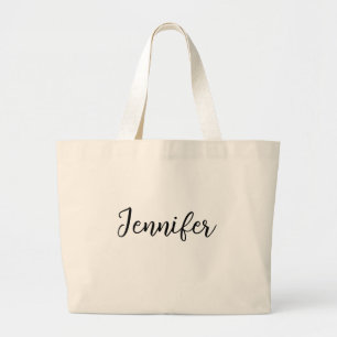 Tote Bag Conception personnalisée, texte personnalisé Grand