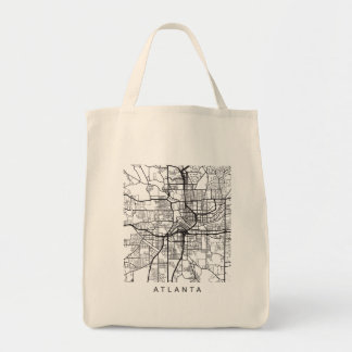 Tote Bag Conception sombre minimaliste de plan de ville de