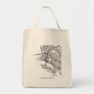Tote Bag Conception sombre minimaliste de plan de ville de