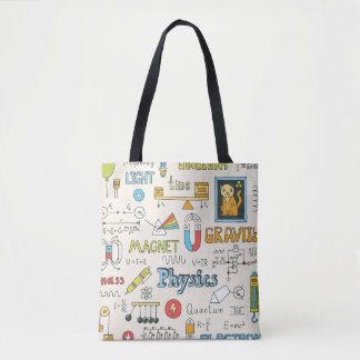 Tote Bag Concepts de physique, style vintage dessiné à la m