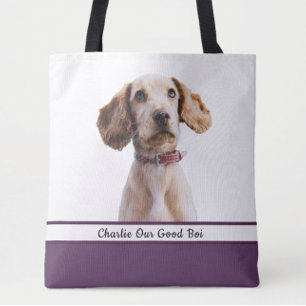 Tote Bag Concevez votre propre photo de chien d'impression 