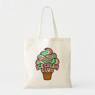 Tote Bag Cône de crème glacée molle pastel Icecream Club