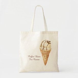 Tote Bag Cône de glace au grain de café