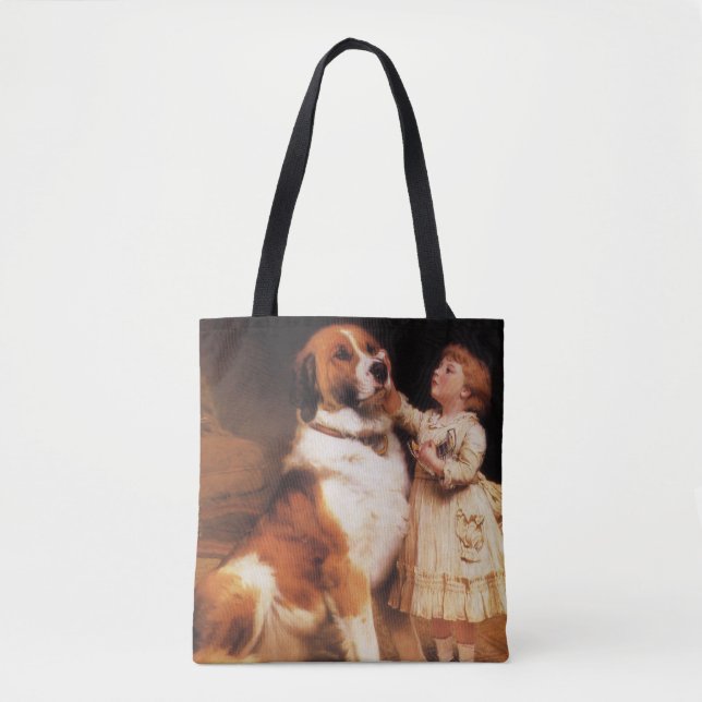 Tote Bag Confiance de Charles Burton Barber, Saint Bernard  (Devant)
