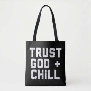 Tote Bag Confiance Dieu Chill Funny Jésus Foi Religieux Chr