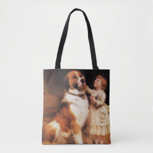 Tote Bag Confiance par Charles Burton Barber, chien Saint-B