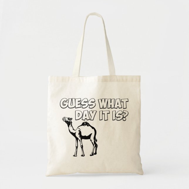 Tote Bag Conjecture quel jour c'est ? Chameau de journée en (Devant)