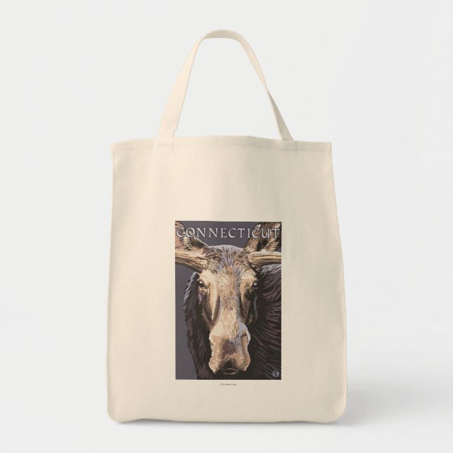 Tote Bag ConnecticutMoose - Fermer (Devant)