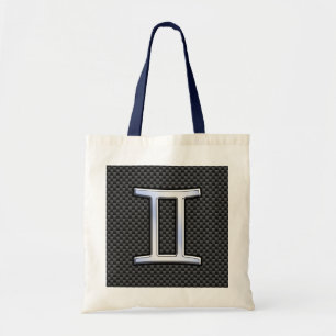 Tote Bag Connexion Silver Gemini à l'impression Carbone Cha
