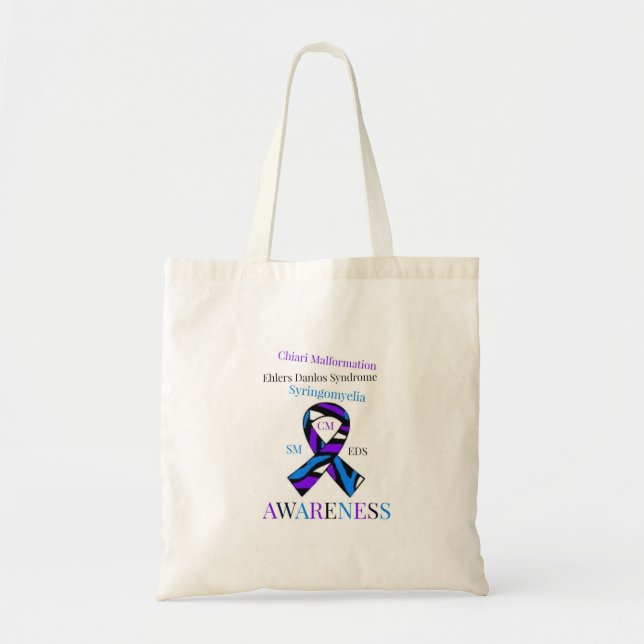 Tote Bag Conscience Fourre-tout de syringomyélie de Chiari (Devant)