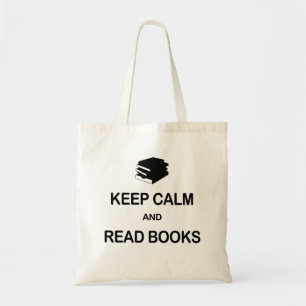 Tote Bag Conserver le calme et lire les livres
