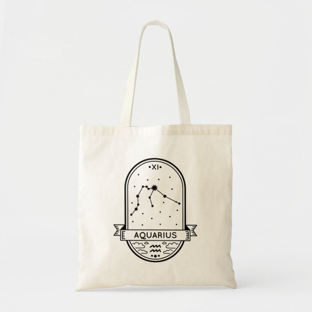 TOTE BAG CONSTELLATION DE BADGE ZODIAC ÉPIDÉMIE AQUARIUS (Devant)
