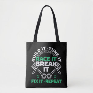 Tote Bag Construisez-le Réglé-le Faites-le courir Cassez-le