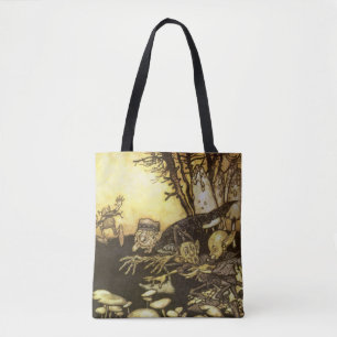 Tote Bag Conte de fées vintage, bande d'ouvriers par Rackha