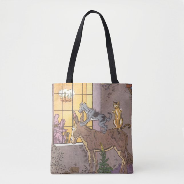 Tote Bag Conte de fées vintage, Musiciens de la ville de Br (Devant)