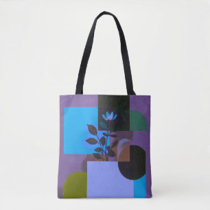 Tote Bag Contraste Botanique de Minuit