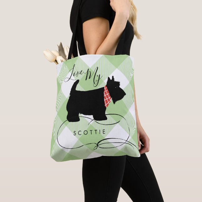 Tote Bag Contrôle noir de Buffalo de vert de chien de (De près)