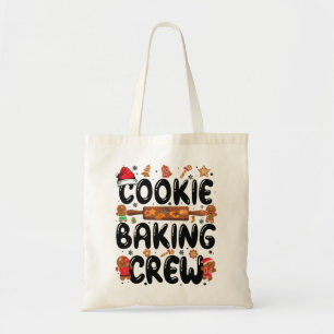 Tote Bag Cookie Baking Crew Famille Noël Gingerbread Te