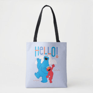 Tote Bag Cookie Monster & Elmo Bonjour !