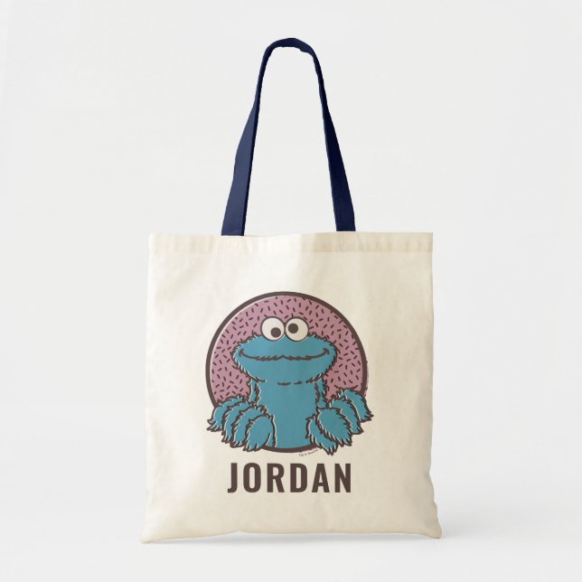 Tote Bag Cookie Monster | Om Nom Nom (Devant)