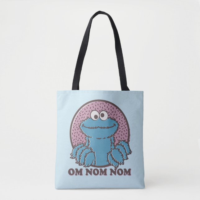 Tote Bag Cookie Monster | Om Nom Nom Nom (Devant)