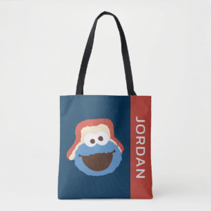 Tote Bag Cookie Monster Woodland Face   Ajouter Votre Nom