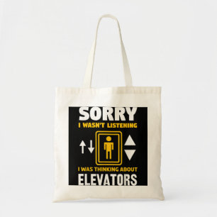 Tote Bag Cool Ascenseur Art Hommes femmes Inspecteur mécani