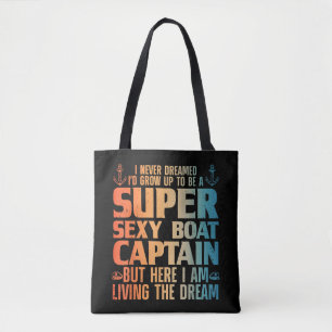 Tote Bag Cool Bateau Capitaine Pour Hommes Femmes Voilier P